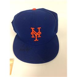 CARLOS DELGADO AUTOGRAPHED BLUE METS BALL CAP W/ COA