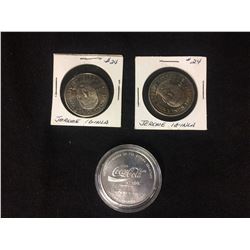 1992 Ottawa Senators Coca-Cola  COIN &  JAROME IGINLA ROOKIE HOCKEY COIN #24 LOT