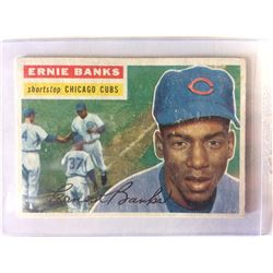 ERNIE BANKS 1956 Topps Baseball Card #15 Chicago Cubs