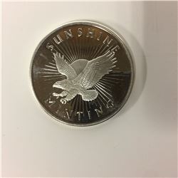 ONE TROY OUNCE 999 FINE SILVER ROUND (SUNSHINE MINTING)