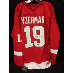 STEVE YZERMAN AUTOGRAPHED RED WINGS HOCKEY JERSEY W/ COA
