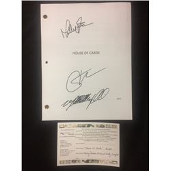 AUTOGRAPHED "HOUSE OF CARDS" SCRIPT (MOLLY PARKER, MICHAEL KELLY, CARY STOLL)