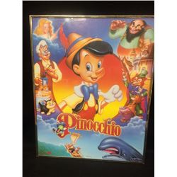 VINTAGE WALT DISNEY FRAMED PRINT (14" X 18") PINOCCHIO