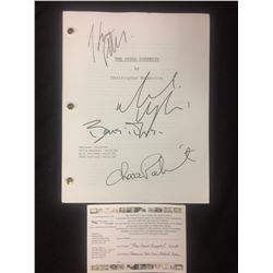 THE USUAL SUSPECTS WRITER'S DRAFT AUTOGRAPHED BY CHAZ PALMINTERI, BENICCIO DEL TORRO, GABRIEL BYRNE