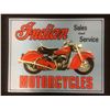 Image 1 : INDIAN MOTORCYCLES TIN SIGN (20" X 16")