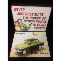 VINTAGE TIN SIGN LOT