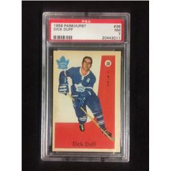 1959 PARKHURST #38 DICK DUFF (NM 7) PSA