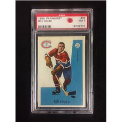 1959 PARKHURST #31 BILL HICKE (NM 7) PSA