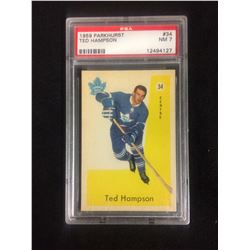 1959 PARKHURST #34 TED HAMPSON (NM 7) PSA