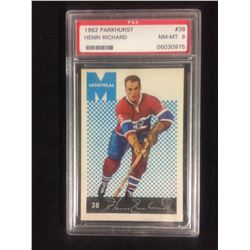 1962 PARKHURST #38 HENRI RICHARD (NM-MT 8) PSA