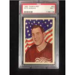 1963 PARKHURST #43 PETE GOEGAN (NM 7) PSA
