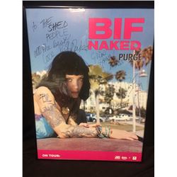 BIF NAKED AUTOGRAPHED 14" X 18" FRAMED PRINT