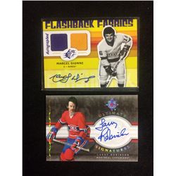 LARRY ROBINSON & MARCEL DIONNE AUTOGRAPHED HOCKEY CARDS LOT