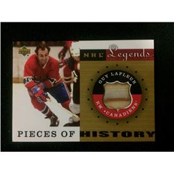 GUY LAFLEUR NHL LEGENDS PIECES OF HISTORY HOCKEY CARD