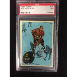 1961 TOPPS #35 BILL (RED) HAY (NM 7) PSA