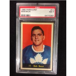 1960 PARKHURST #11 BOB BAUN (NM 7) PSA
