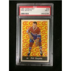 1961 PARKHURST #46 PHIL GOYETTE (NM 7) PSA
