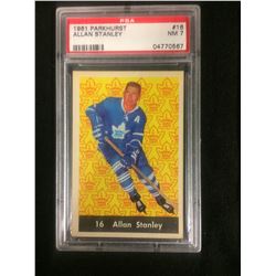 1961 PARKHURST #16 ALLAN STANLEY (NM 7) PSA