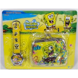 NEW SPONGEBOB WATCH AND CHANGE BAG COMBO