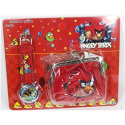 NEW ANGRY BIRDS WATCH AND CHANGE BAG COMBO