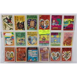 18 VINTAGE 1960S WACKY FUNNY CARDS.