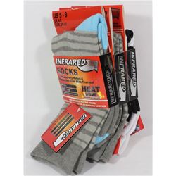 LOT OF 3PACK LADIES HEAT WAVE SOCKS