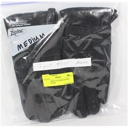 2 PACK MENS LEATHER GLOVES SIZE MEDIUM