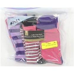 5 PACK NEW  LADIES CREW SOCKS