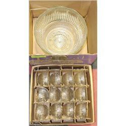 5) PUNCH BOWL SET WITH CUPS.