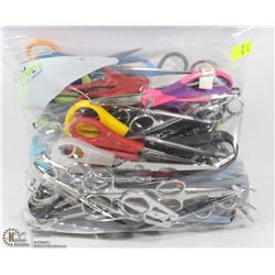 BAG OF ASSORTED SCISSORS