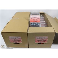 CASE OF TWO 16 PKS OF 100- 12X3/4 FLAT WOOD SCREWS