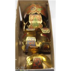 LOT OF 10 PAINTED MADE IN INDIA BRACELETS