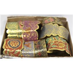LOT OF 10 PAINTED MADE IN INDIA BRACELETS