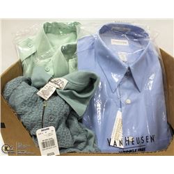 BOX WITH 5 NEW MENS SHIRTS & SWEATERS