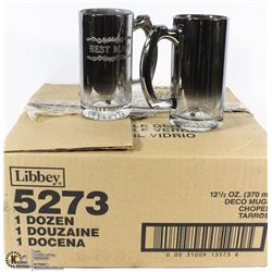 BOX OF 10 FROSTED "BEST MAN" MUGS