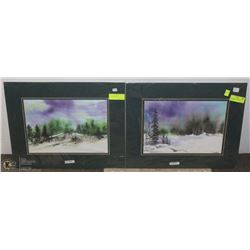 SET OF 2 NEW NORTHERN LIGHT ART PRINTS
