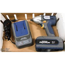 MASTERCRAFT MAXIMUM 18V 1/2" IMPACT GUN BATTERY &
