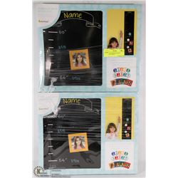 2 NEW CHALKBOARD DECAL GROWTH CHARTS.