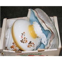 BOX 6) 6 VINTAGE LAMP SHADES