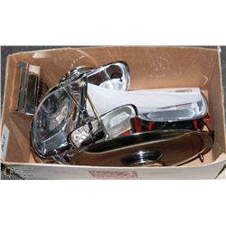 BOX 8) A SELECTION OF CHROME SERVING PLATES FROM