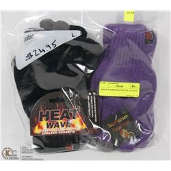2PACK LADIES HEAT WAVE GLOVES