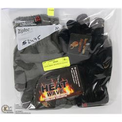2PACK MENS  HEAT WAVE GLOVES