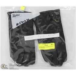 2 PACK LADIES LEATHER GLOVES SIZE MEDIUM