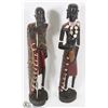 Image 1 : SET OF 2 AFRICAN HANDCRAFTED WOODEN STATUES