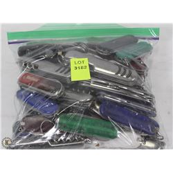 BAG OF UTILITY POCKET KNIVES