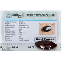 #4-RED TOPAZ GEMSTONE 39.45CT