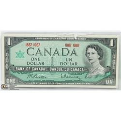 CANADIAN 1 DOLLAR CENTENNIAL  BANK NOTE
