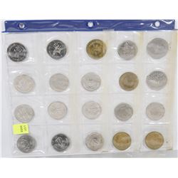 SHEET OF ASSORTED KLONDIKE DAYS SOUVENIR DOLLARS