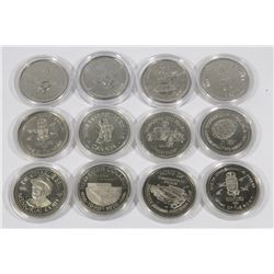 LOT OF 12 CANADIAN SOUVENIR DOLLARS