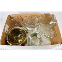 BOX 3) 4- ICE BUCKETS INCL BRASS, 2 GLASS,